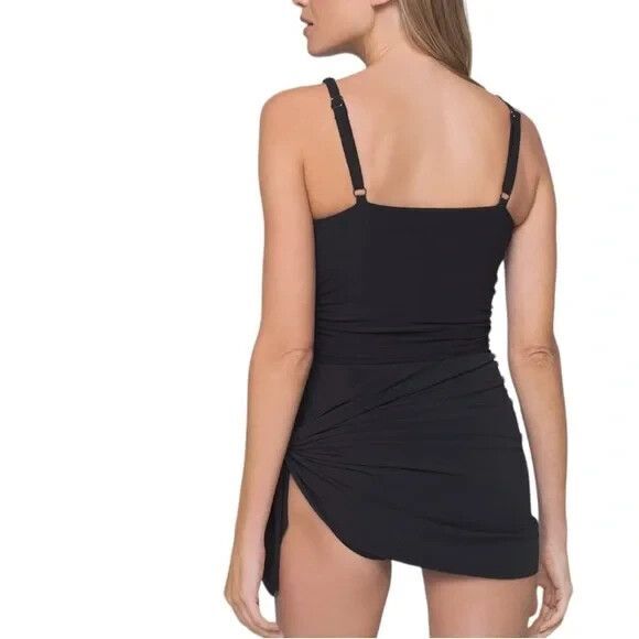 Women's Magicsuit Black Convertible Swim Dress Adjustable Straps Size 4 - Picture 2 of 13